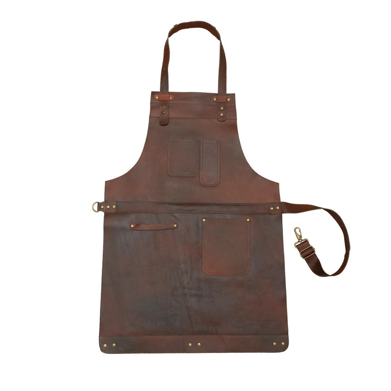 Dark Brown Full Grain Leather Apron Butcher Apron -Cook Apron -BBQ Apron -Cooking Apron - Wood work Apron - Cheff Apron - BBq Grill Gift