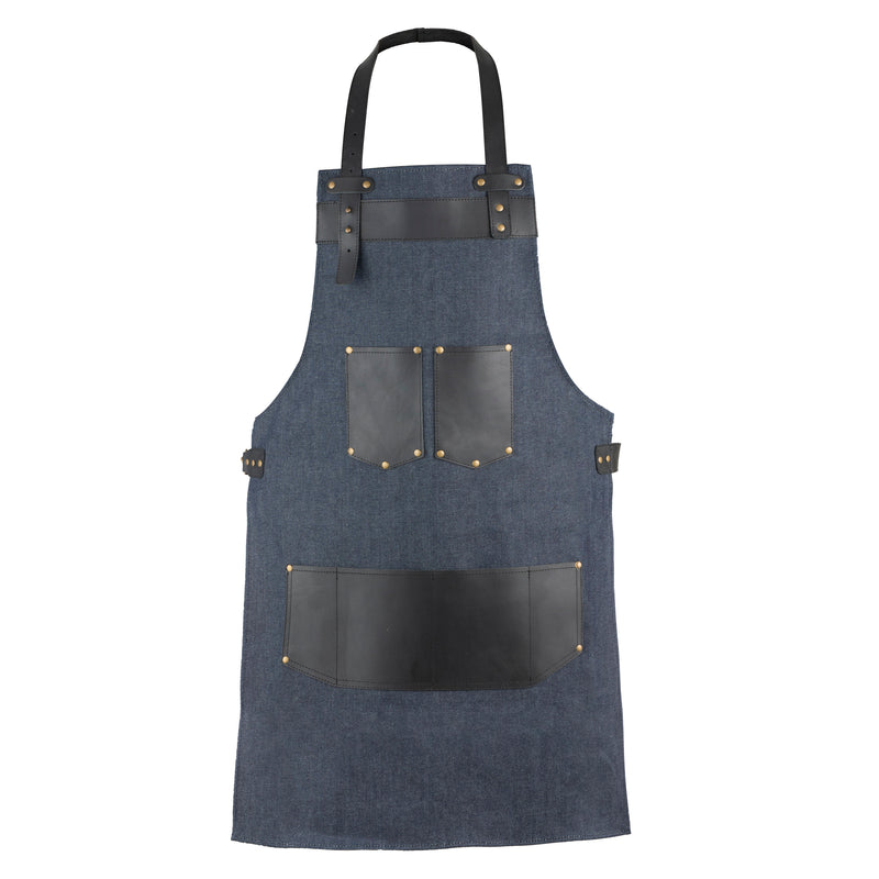 Top Grain Leather Green Canvas Apron Butcher Apron - Cook Apron - BBQ Apron - Cooking Apron - Blacksmith Apron - Woodwork Apron - Christmas