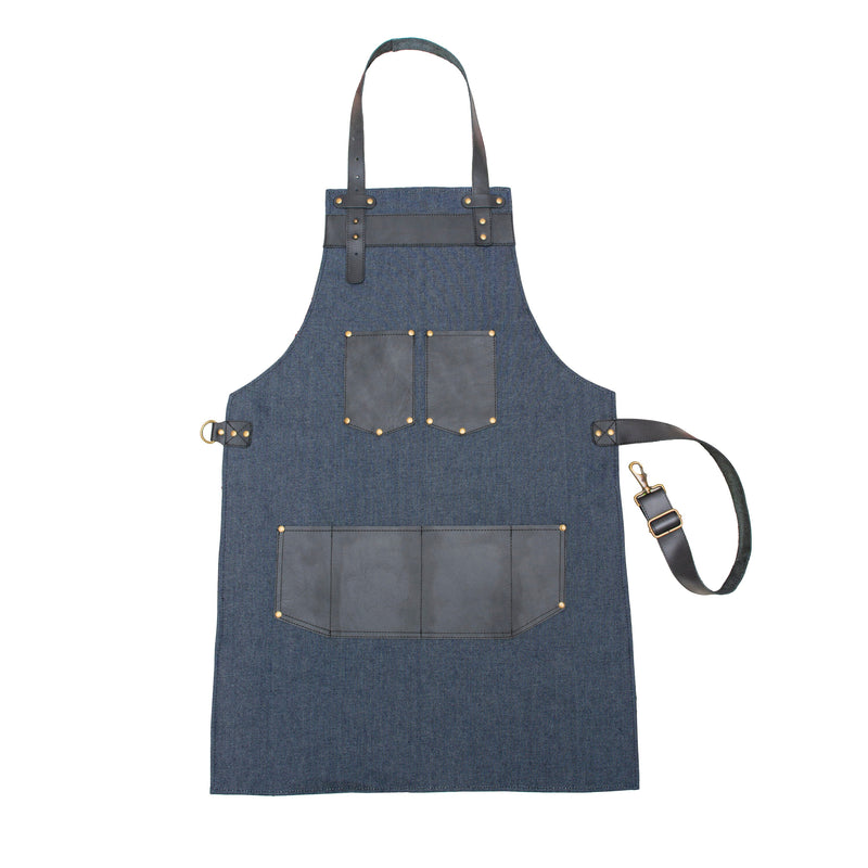 Top Grain Leather Green Canvas Apron Butcher Apron - Cook Apron - BBQ Apron - Cooking Apron - Blacksmith Apron - Woodwork Apron - Christmas