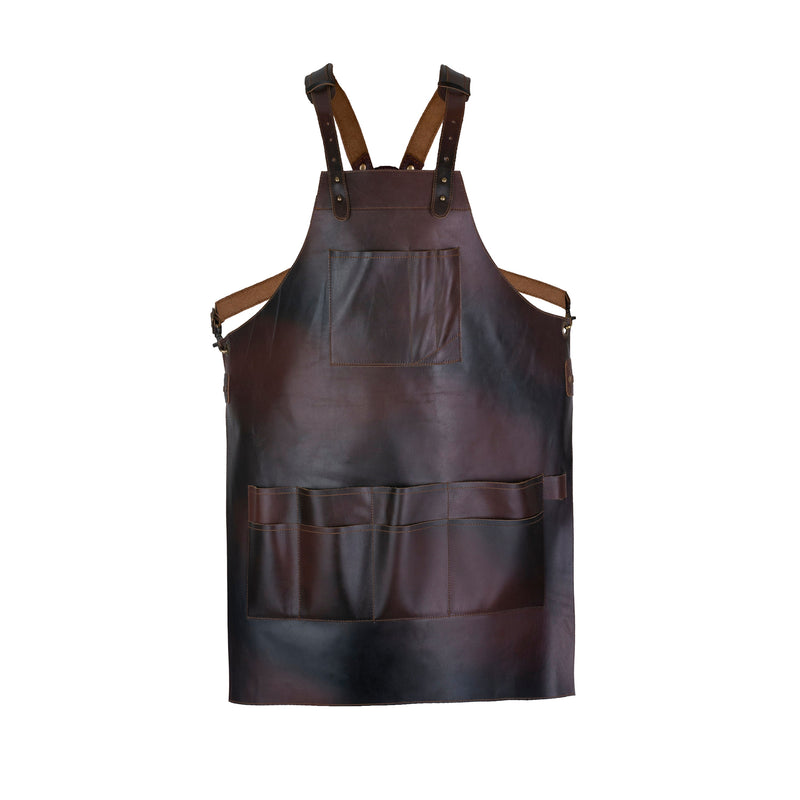 Dark Brown Full Grain Leather 12 pocket Crossbody Apron Working Apron - Tool Apron - Wood work Apron - Christmas Gift Birthday Gift