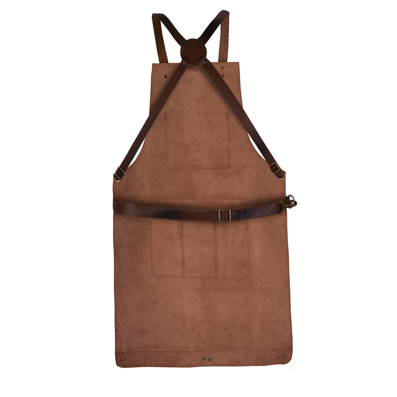 Dark Brown Full Grain Leather crossbody Apron Butcher Apron -BBQ Apron -Cooking Apron - Wood work Apron - Cheff Apron - BBq Grill Gift